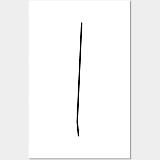 Black Line with a Bend no. 1 Posters and Art